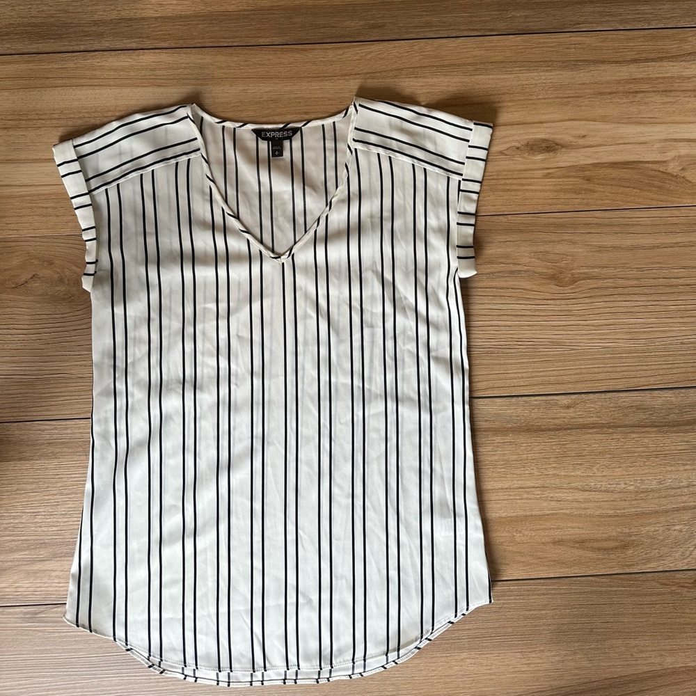 Express black and white stripe shirt